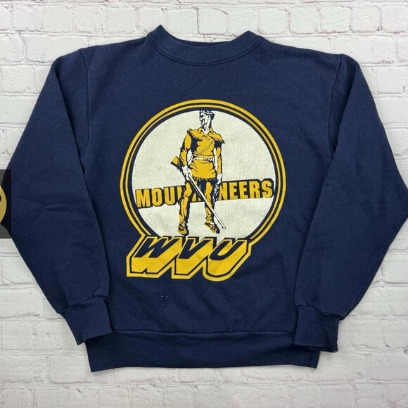 robertpalmq13 Tops - 1992 West Virginia Mountaineers WVU Shirt Sweatshirt Retro navy